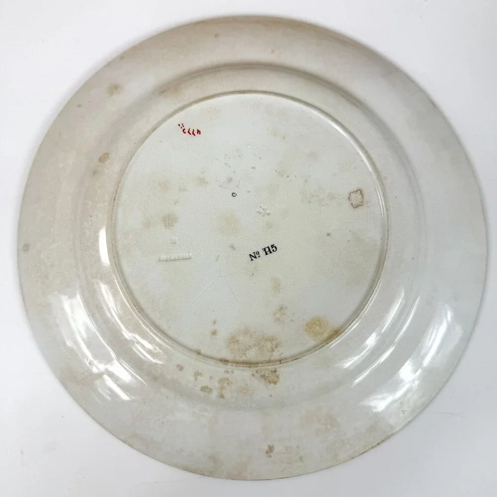 William Brownfield Imari Chinoiserie Ironstone Dinner Plate No 115 Vase Floral
